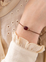 A Beautiful Story Gemstone Card Bracelet Garnet