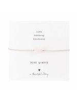 A Beautiful Story Gemstone Card Bracelet Rose Quartz