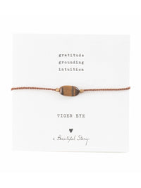 A Beautiful Story Gemstone Card Bracelet Tiger's Eye