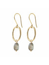 A Beautiful Story Graceful Gold Earrings Smokey Quartz