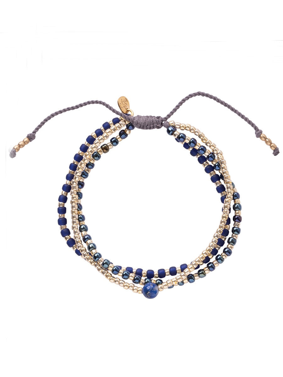 A Beautiful Story Loyal Gold Bracelet Lapis Lazuli