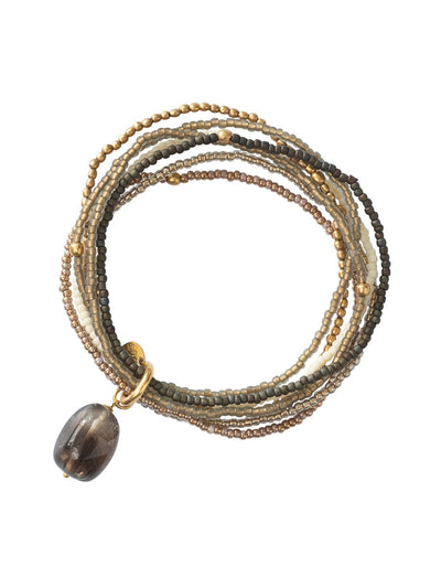 A Beautiful Story Nirmala Gold Bracelet Smokey Quartz