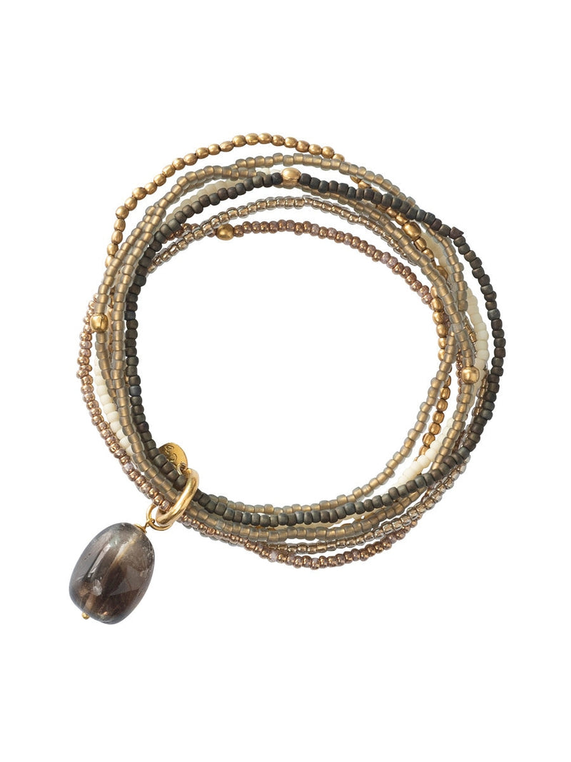 A Beautiful Story Nirmala Gold Bracelet Smokey Quartz