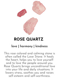 A Beautiful Story Gemstone Card Bracelet Rose Quartz