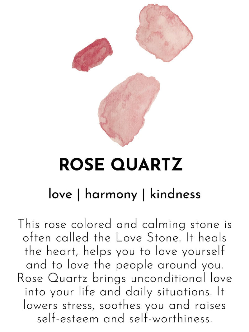 A Beautiful Story Gemstone Card Bracelet Rose Quartz