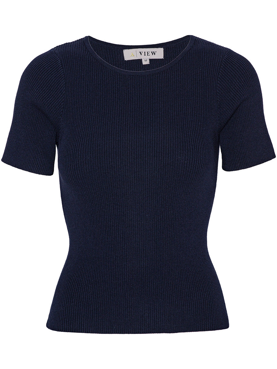 A-VIEW Ribbi T-Paita Tummansininen