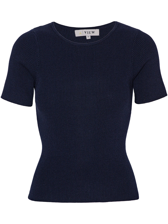 A-VIEW Ribbi T-Paita Tummansininen