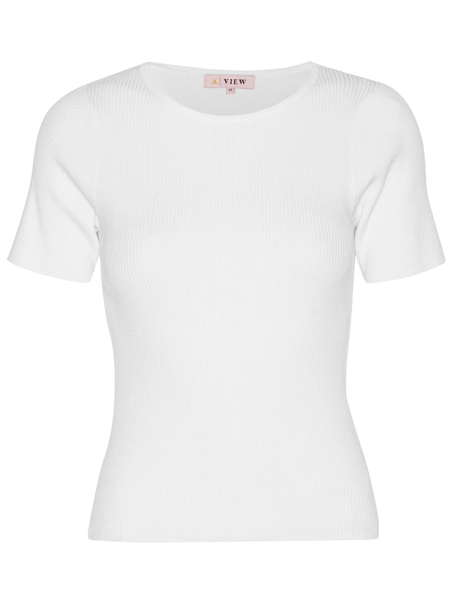 A-VIEW Ribbinen T-Paita Valkoinen