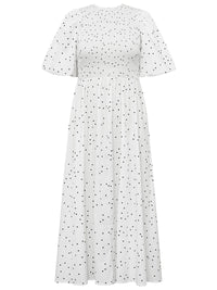 A-VIEW Tabita Pilkullinen Maksimekko Valkoinen