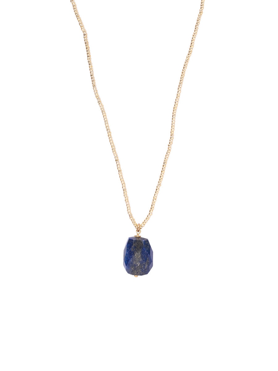 A Beautiful Story Calm Gold Necklace Lapis Lazuli
