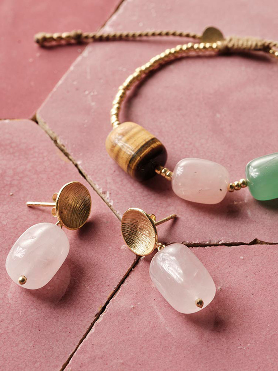 A Beautiful Story Ease Ruusukvartsi Korvakorut