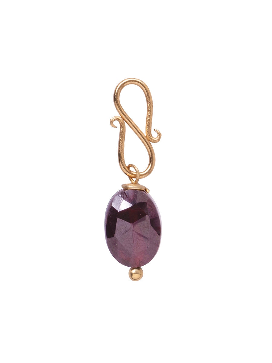 A Beautiful Story Faceted gemstone garnet gold pendant