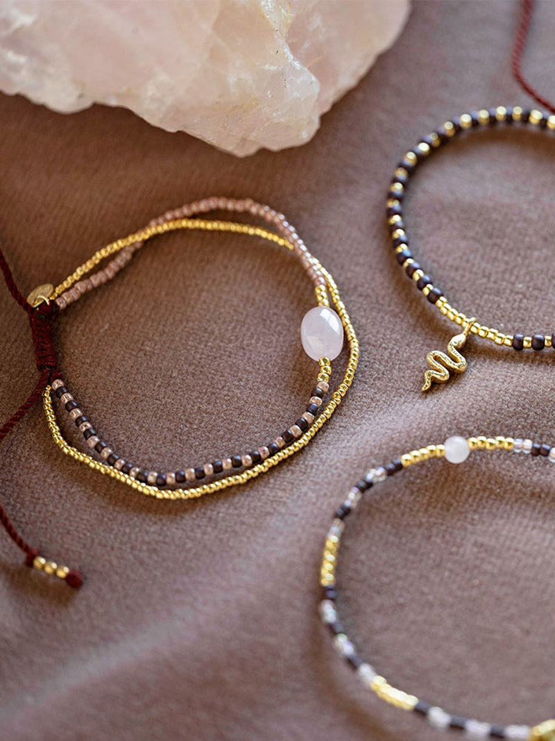 A Beautiful Story Soothing Rose Quartz Kulta Rannekoru