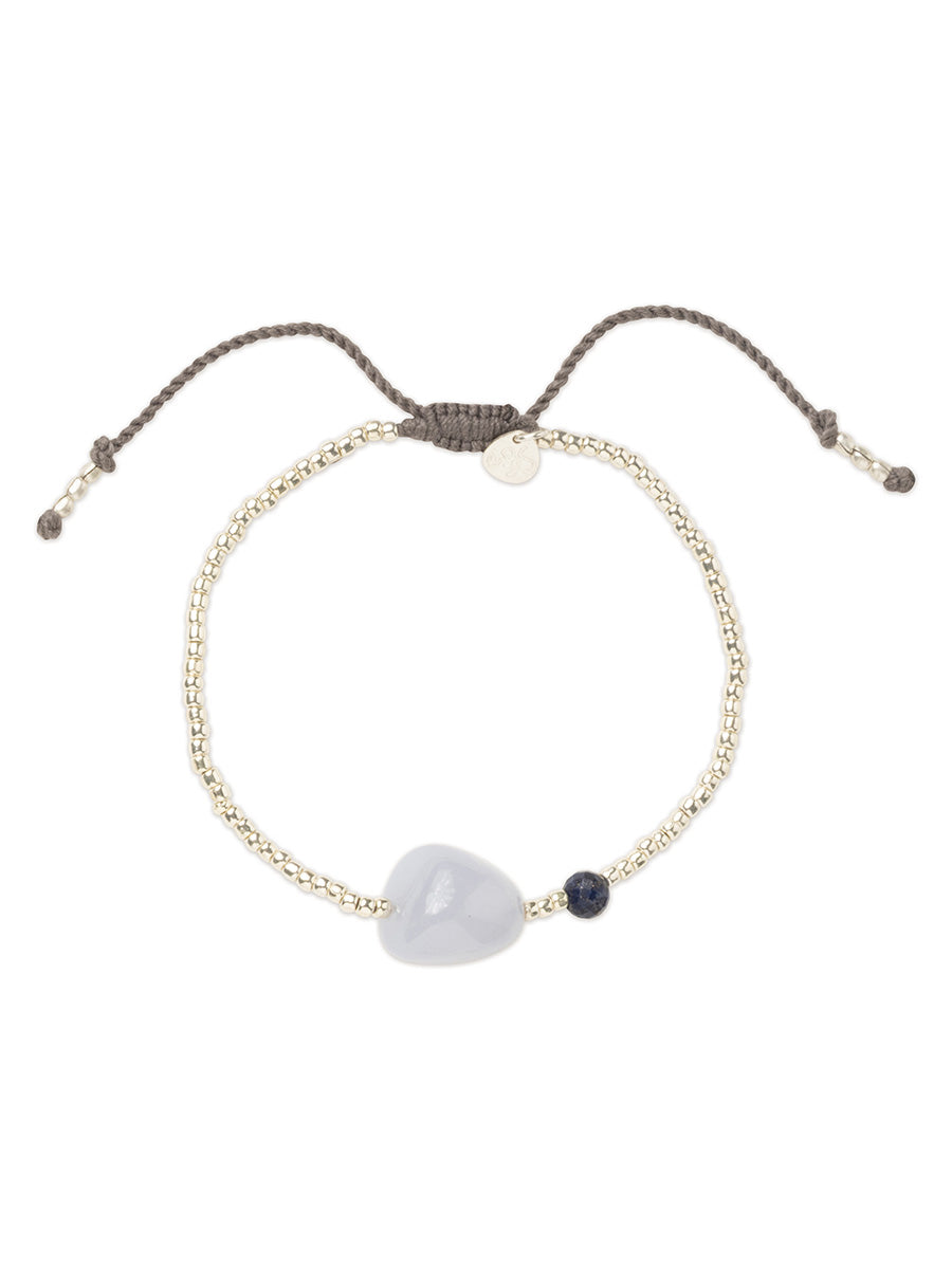 A Beautiful Story Surprise Sininen Pitsiakaatti Lapis Lazuli Hopea Rannekoru