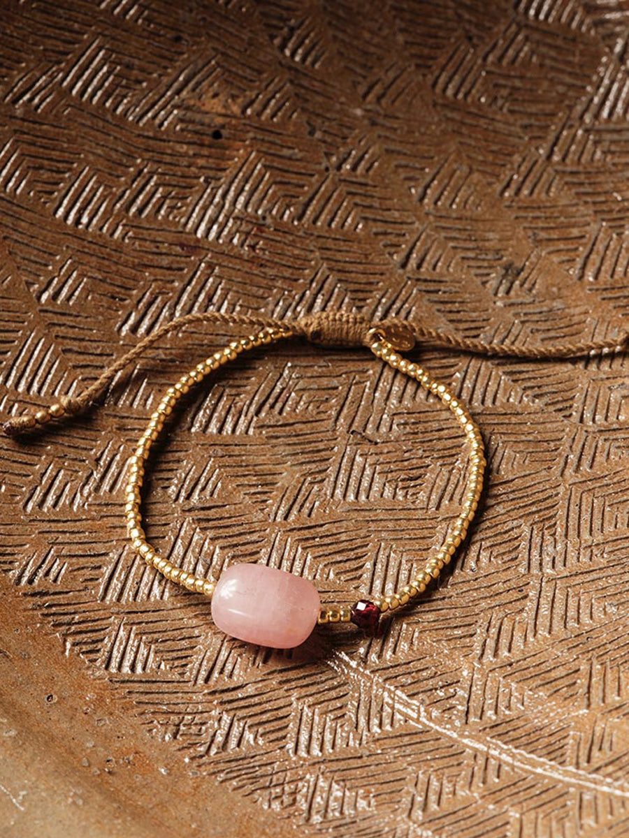 A Beautiful Story Surprise Ruusukvartsi Granaatti Rannekoru