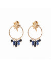 A Beautiful Story Victory Gold Earrings Black Onyx Lapis Lazuli