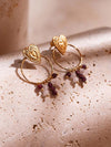 A Beautiful Story Victory Gold Earrings Garnet Rose Quartz