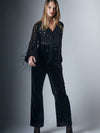 Bardot Celestial sequin wrap bodysuit Black