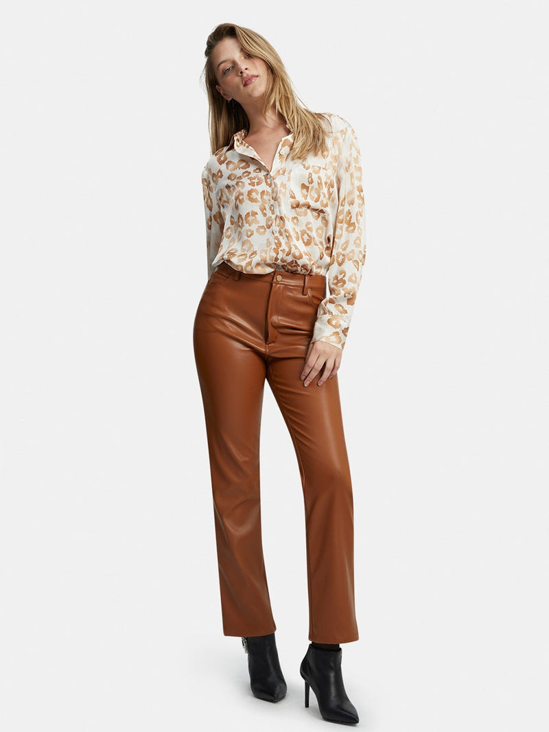Bardot Classic collar shirt Leopard