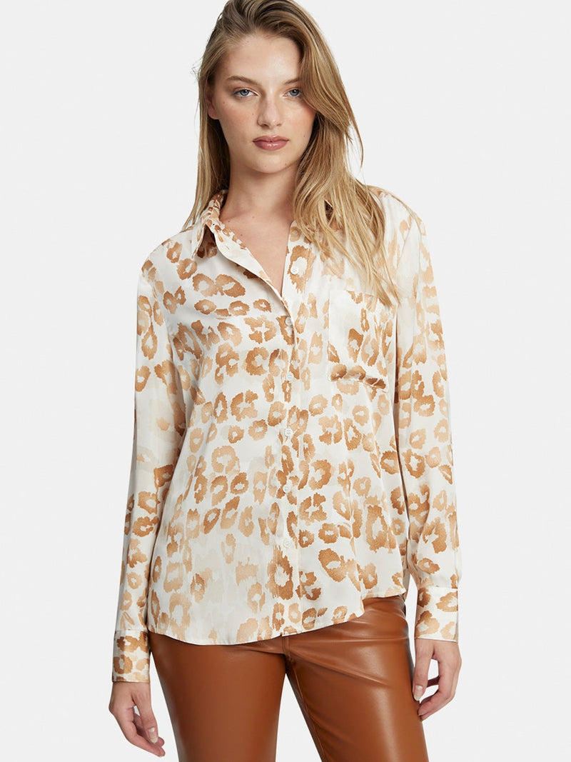 Bardot Classic collar shirt Leopard