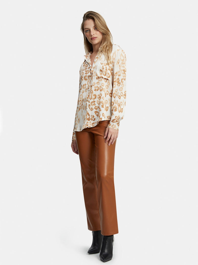 Bardot Classic collar shirt Leopard