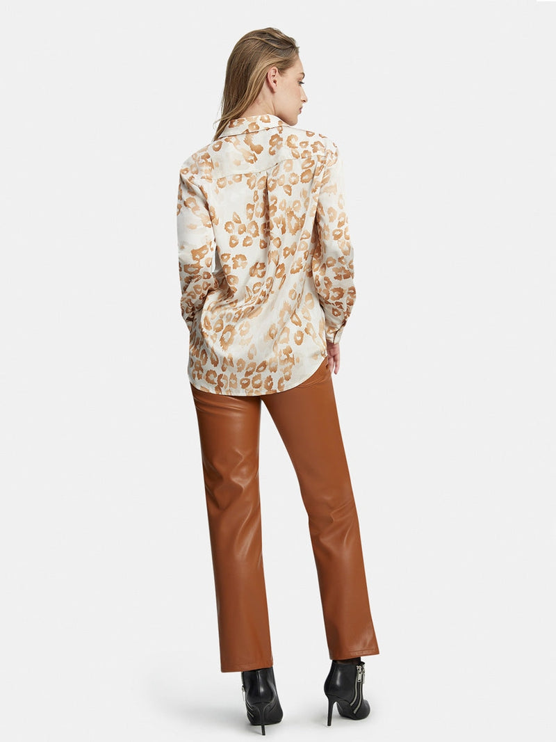 Bardot Classic collar shirt Leopard