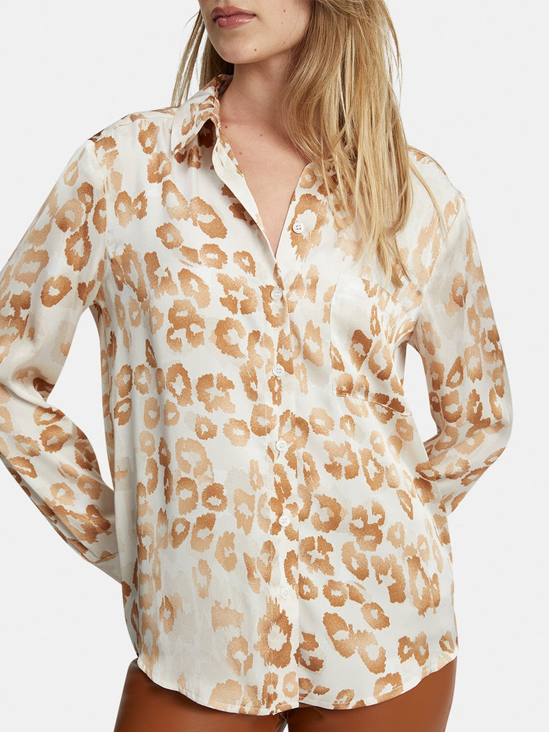 Bardot Classic collar shirt Leopard