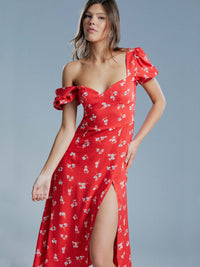 Bardot Gillian Midi Dress Punainen Kukkakuosi