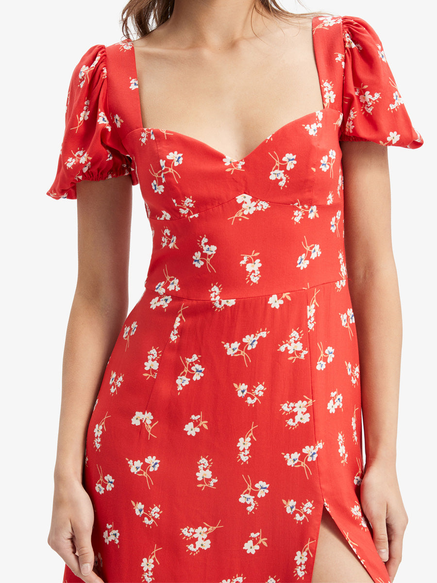 Bardot Gillian Midi Dress Punainen Kukkakuosi