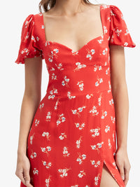 Bardot Gillian Midi Dress Punainen Kukkakuosi