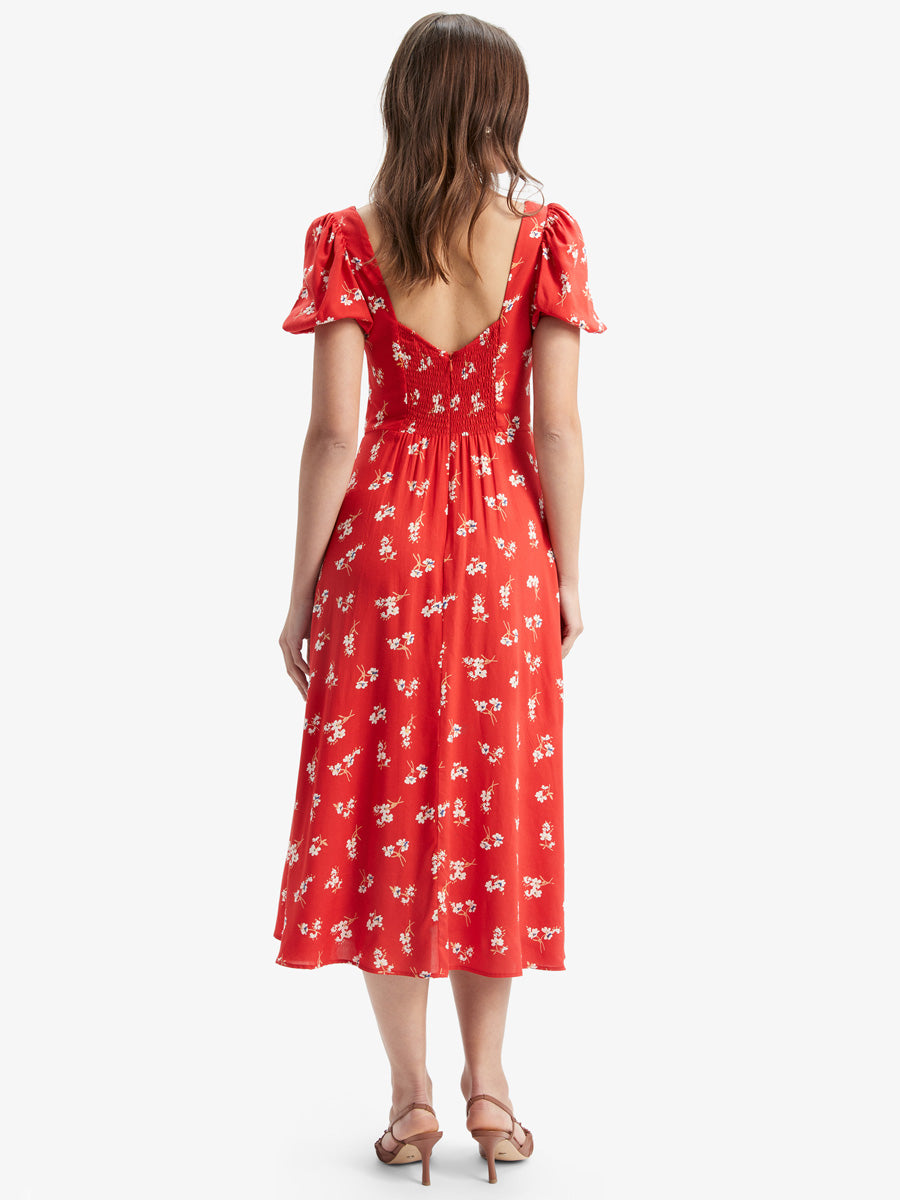 Bardot Gillian Midi Dress Punainen Kukkakuosi