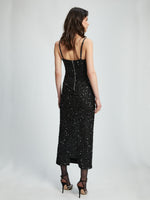 Bardot Infinite Sequin Maxi Dress Black