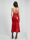 Bardot Karina Sequin Maxi Dress Fire Red