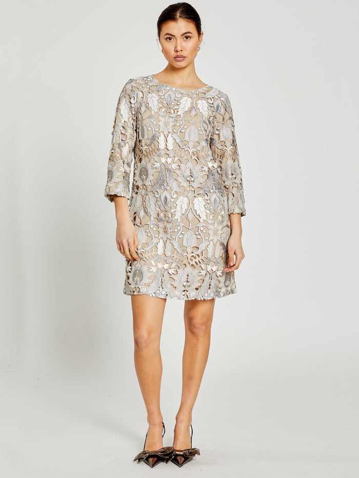 Bruuns BazaarAbutilon Kata Dress Silver/beige