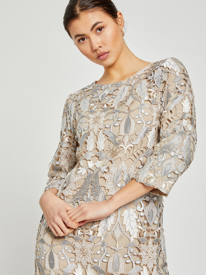 Bruuns BazaarAbutilon Kata Dress Silver/beige