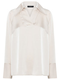 Bruuns Bazaar BeckiaBBKassindra Satiinipusero Kerma/Luonnonvalkoinen