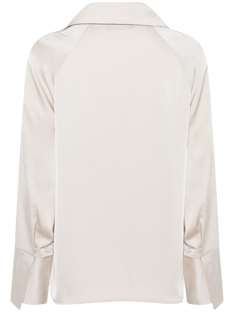 Bruuns Bazaar BeckiaBBKassindra Satiinipusero Kerma/Luonnonvalkoinen