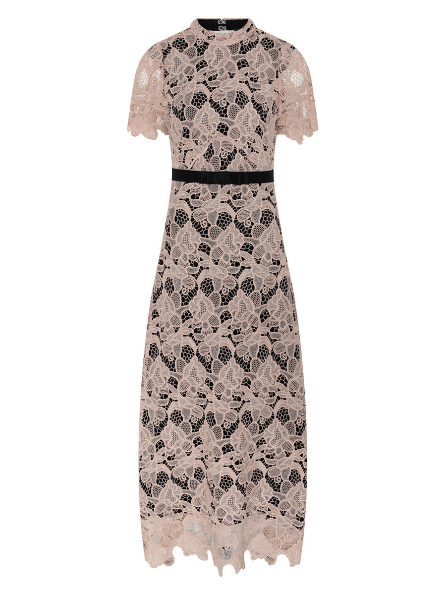 Bruuns Bazaar GeonomaBBSylvana Pitkä Pitsinen Juhlamekko Vaaleanpunainen/Musta