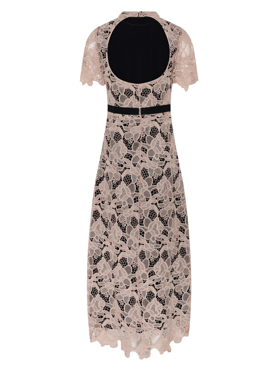 Bruuns Bazaar GeonomaBBSylvana Pitkä Pitsinen Juhlamekko Vaaleanpunainen/Musta