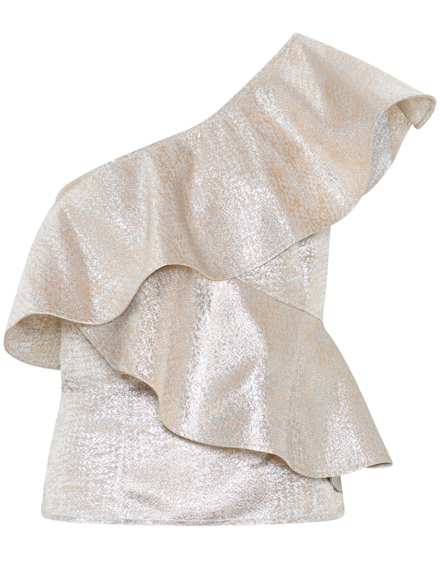 Bruuns Bazaar WallichiaBBOlina One Shoulder Toppi Kulta Hopea