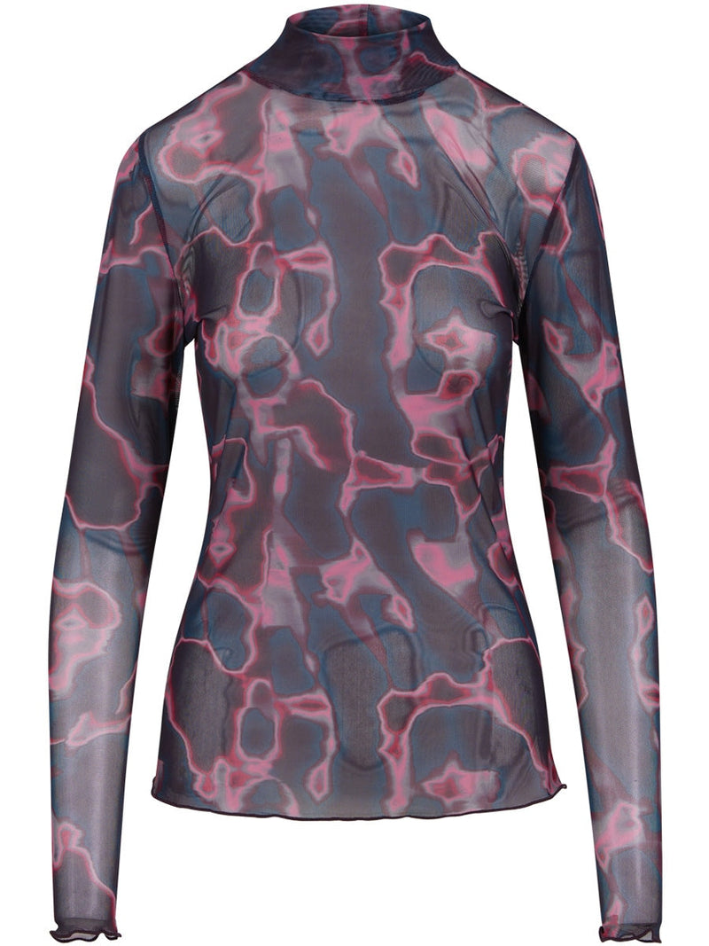 Coster Copenhagen Eve Mesh Turtleneck Pink Wave