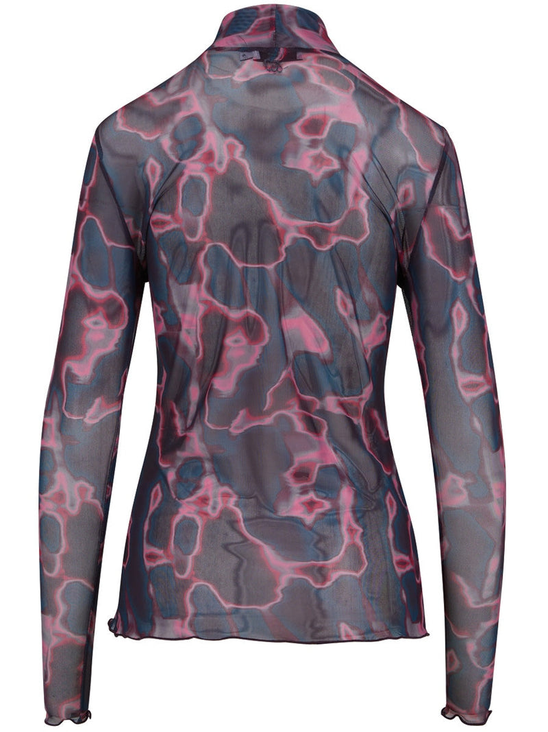 Coster Copenhagen Eve Mesh Turtleneck Pink Wave