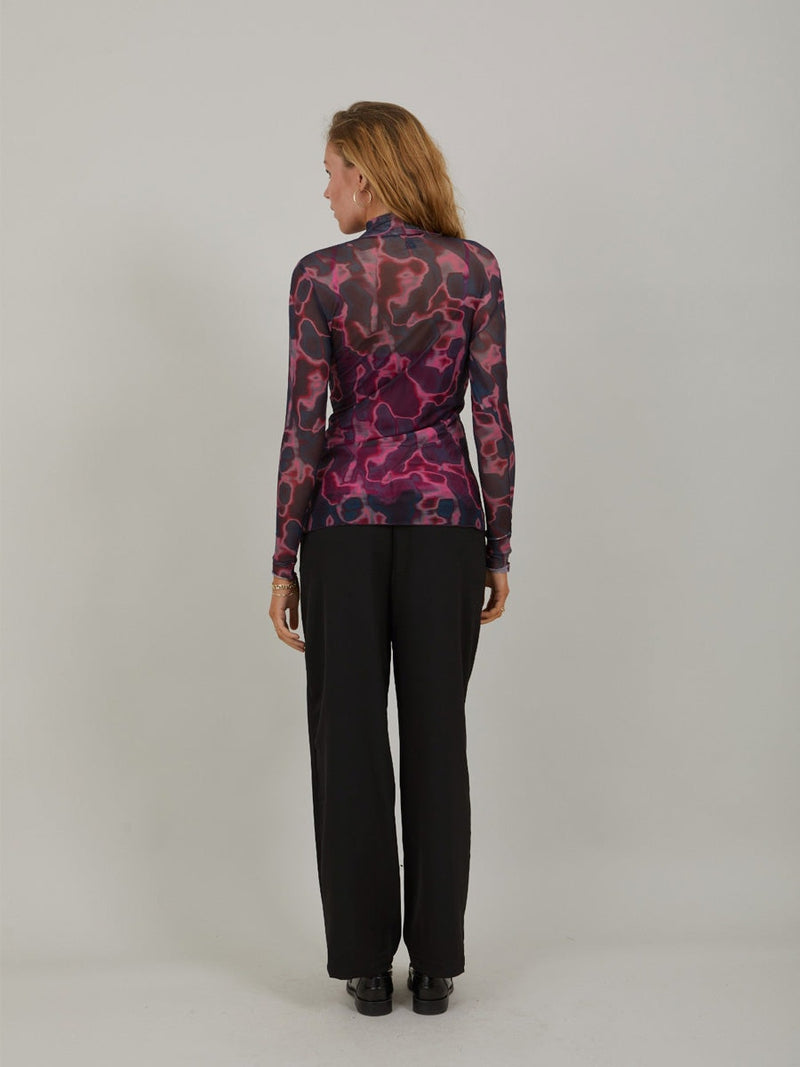 Coster Copenhagen Eve Mesh Turtleneck Pink Wave