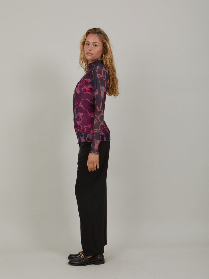 Coster Copenhagen Eve Mesh Turtleneck Pink Wave