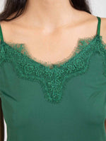 Coster Copenhagen CC heart rosie lace top dark green