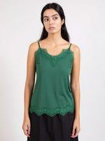 Coster Copenhagen CC heart rosie lace top dark green