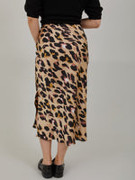 Coster Copenhagen Skyler Mid Length Printed Skirt Sand Brown Print