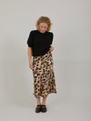 Coster Copenhagen Skyler Mid Length Printed Skirt Sand Brown Print