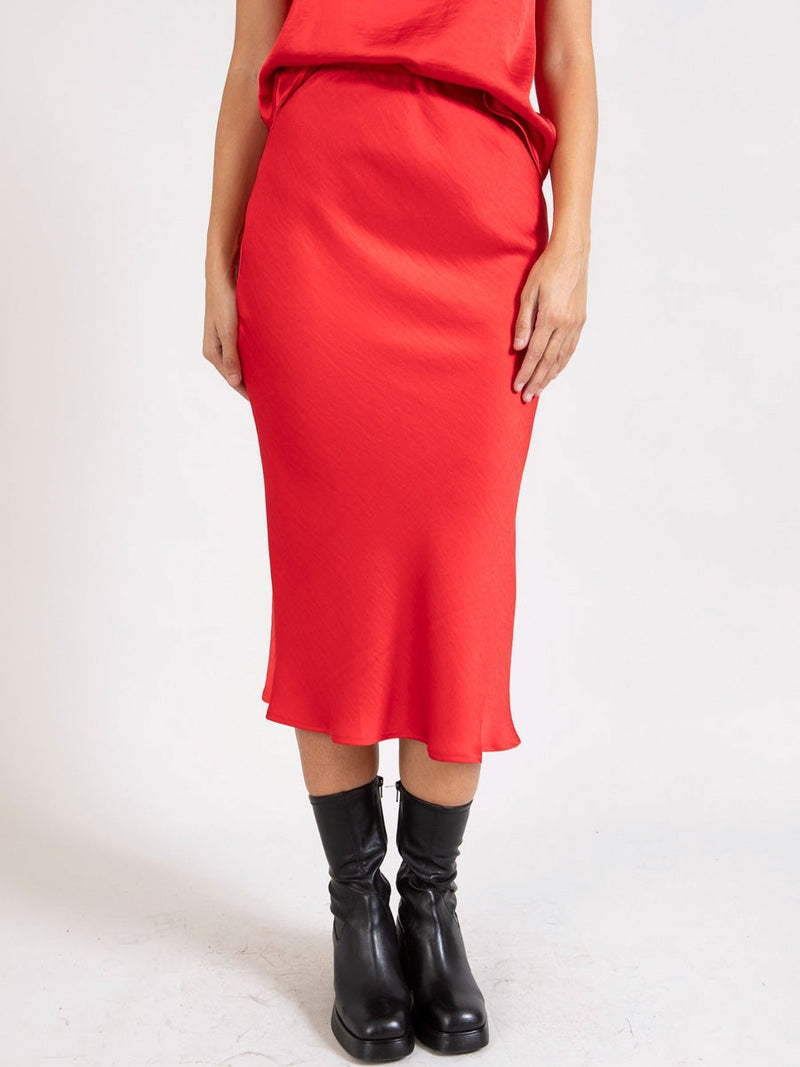 Skyler Mid Length Skirt HameetCoster Copenhagen Skyler Mid Length Skirt Lipstick Red
