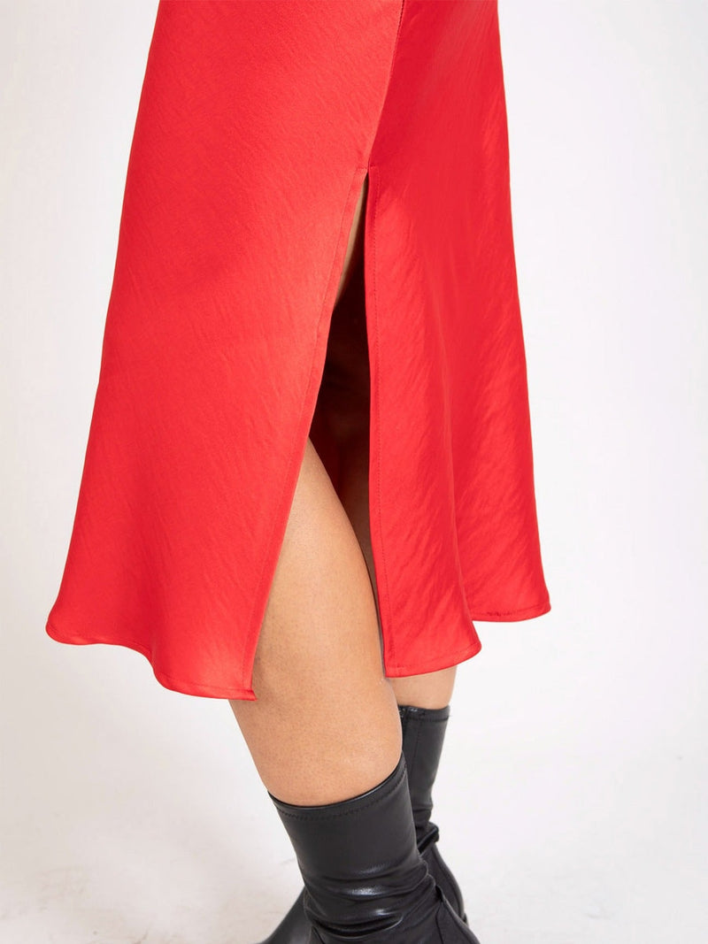 Coster Copenhagen Skyler Mid Length Skirt Lipstick Red